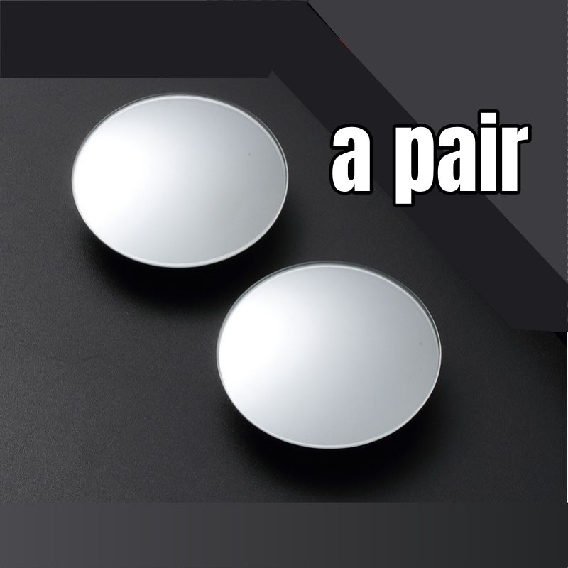 2pcs Car rearview mirror small round mirror borderless high-definition auxiliary wide-angle mirror convex 360 ° adjustable reversing mirror
