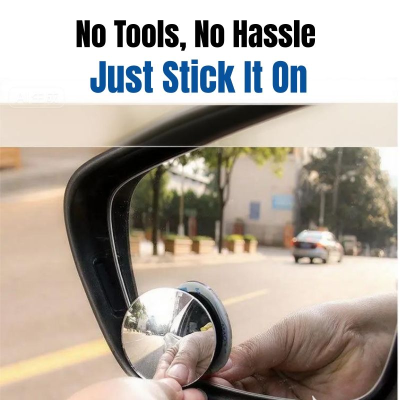 2pcs Car rearview mirror small round mirror borderless high-definition auxiliary wide-angle mirror convex 360 ° adjustable reversing mirror