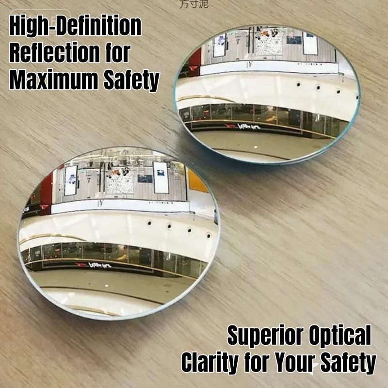2pcs Car rearview mirror small round mirror borderless high-definition auxiliary wide-angle mirror convex 360 ° adjustable reversing mirror