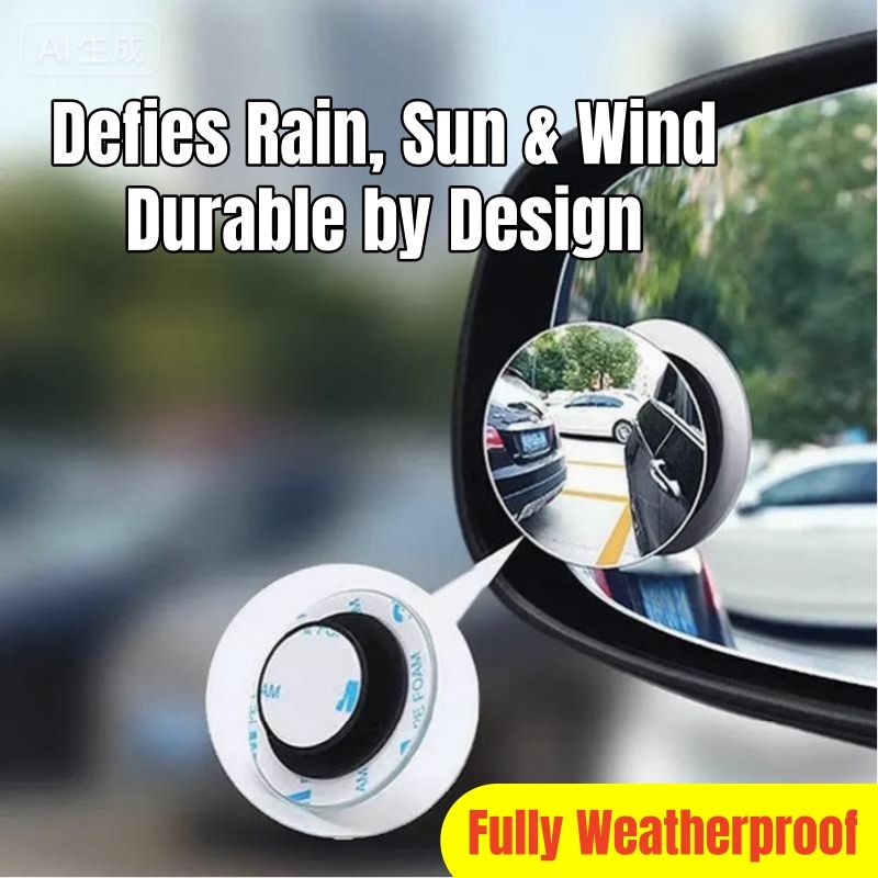 2pcs Car rearview mirror small round mirror borderless high-definition auxiliary wide-angle mirror convex 360 ° adjustable reversing mirror