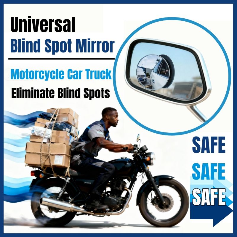 2pcs Car rearview mirror small round mirror borderless high-definition auxiliary wide-angle mirror convex 360 ° adjustable reversing mirror