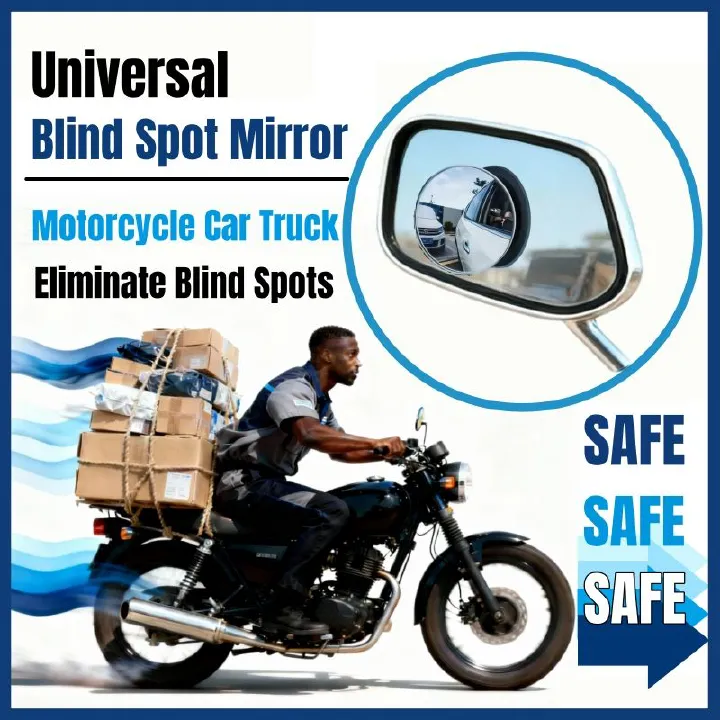 2pcs Car rearview mirror small round mirror borderless high-definition auxiliary wide-angle mirror convex 360 ° adjustable reversing mirror