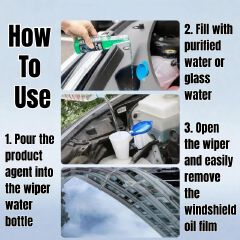 Car Windshield Washer Fluid Glass Cleaner Car Glass Cleaner / Water Spot Remover Grease Film Remover Glass Polish Clear Vision Remove Oil & Grease Restores Clarity High Quality Effective Imported