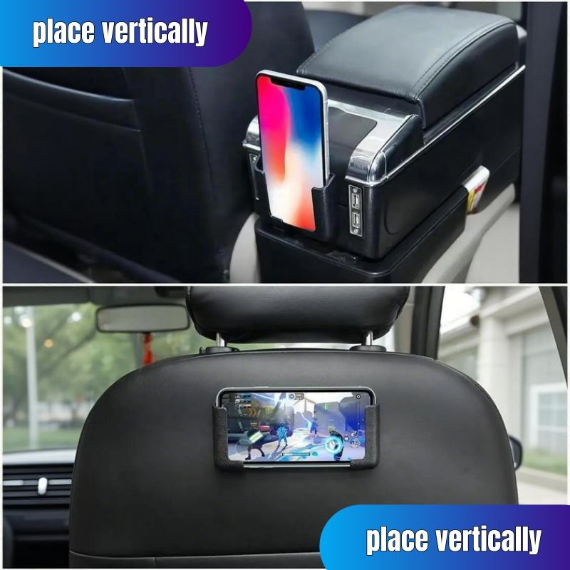 5-piece set of car console organizer 2 phone holders 3 car hooks