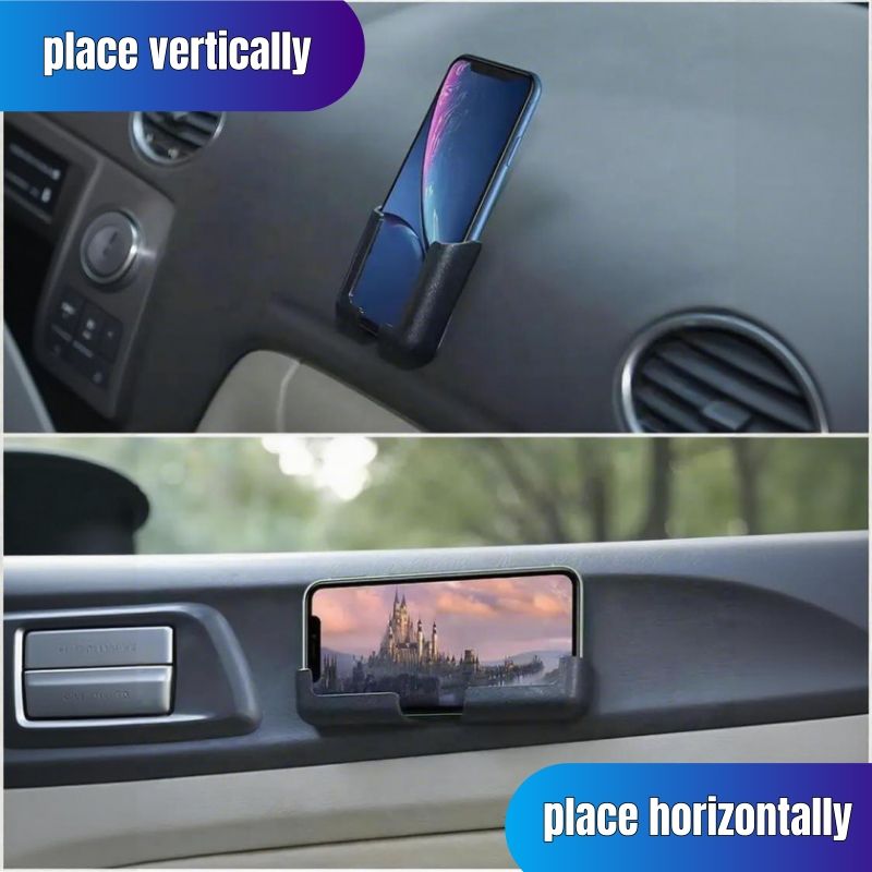 5-piece set of car console organizer 2 phone holders 3 car hooks