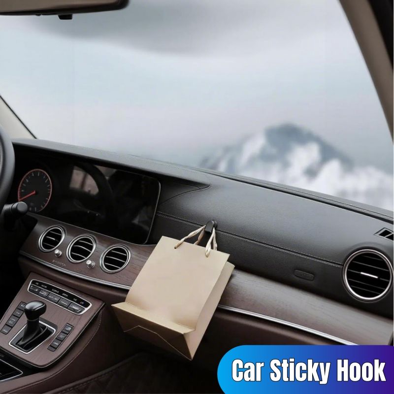 5-piece set of car console organizer 2 phone holders 3 car hooks