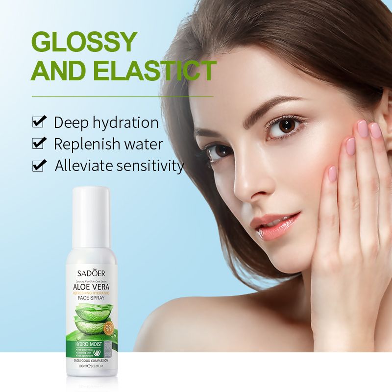 SADOER Hydrating Face Mist for Dry & Sensitive Skin Aloe Vera & Vitamin E Spray for African Climate SkinCare Instant Cooling & Oil Control Makeup Setting & Sunburn Relief Portable 100ml Kenya Approved