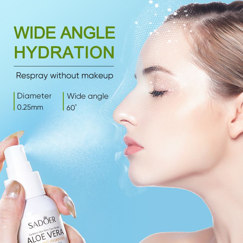 SADOER Hydrating Face Mist for Dry & Sensitive Skin Aloe Vera & Vitamin E Spray for African Climate SkinCare Instant Cooling & Oil Control Makeup Setting & Sunburn Relief Portable 100ml Kenya Approved