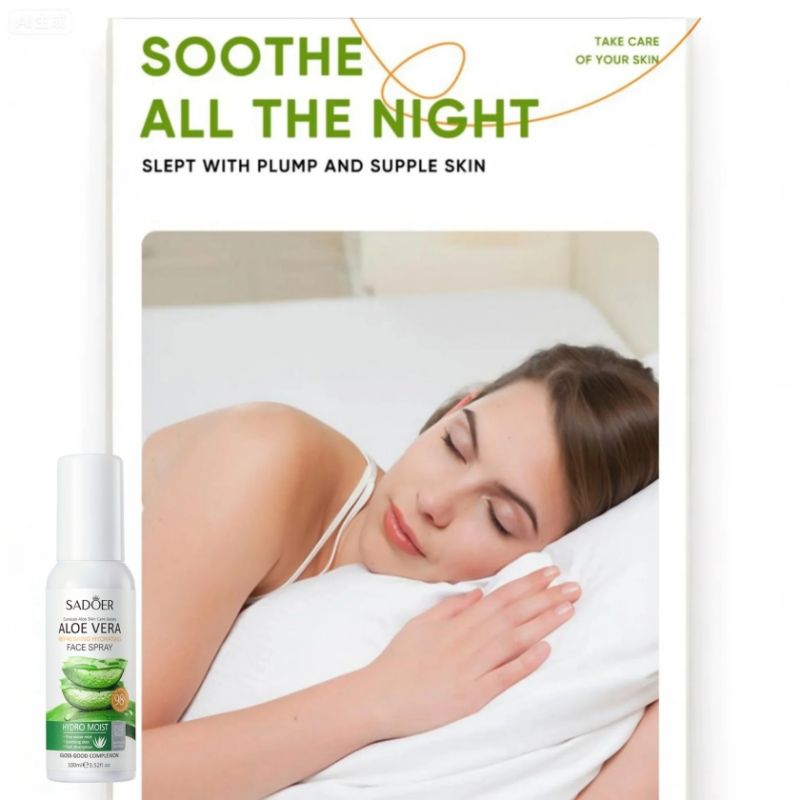 SADOER Hydrating Face Mist for Dry & Sensitive Skin Aloe Vera & Vitamin E Spray for African Climate SkinCare Instant Cooling & Oil Control Makeup Setting & Sunburn Relief Portable 100ml Kenya Approved