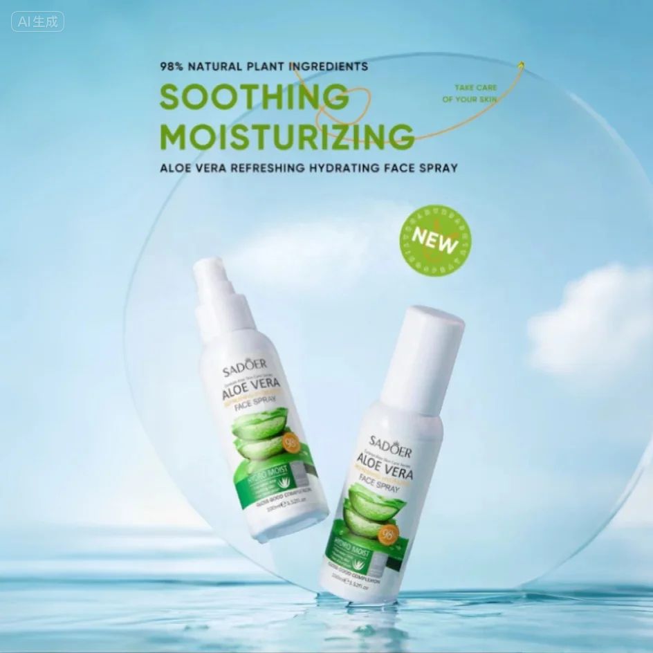 SADOER Hydrating Face Mist for Dry & Sensitive Skin Aloe Vera & Vitamin E Spray for African Climate SkinCare Instant Cooling & Oil Control Makeup Setting & Sunburn Relief Portable 100ml Kenya Approved