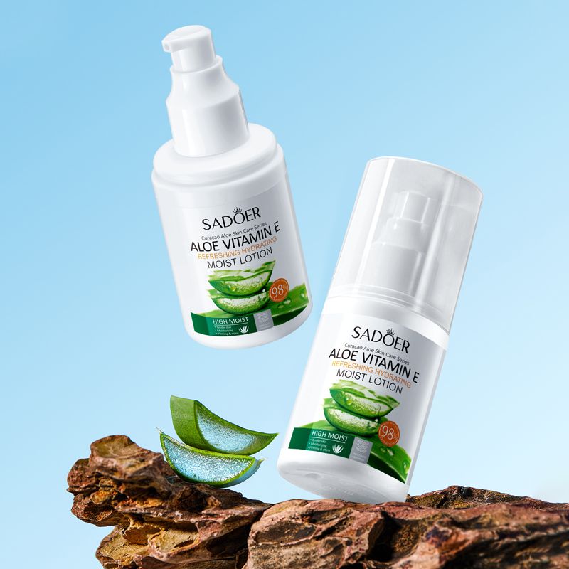 SADOER Skin Care Set Aloe vitamin E Moisturizing lotion Nourishing Body Lotion Dry Dark Skin Moisturizing Cream Shea Butter & Vitamin E for African Skin 24H Hydration Fades Dark Spots Stretch Marks