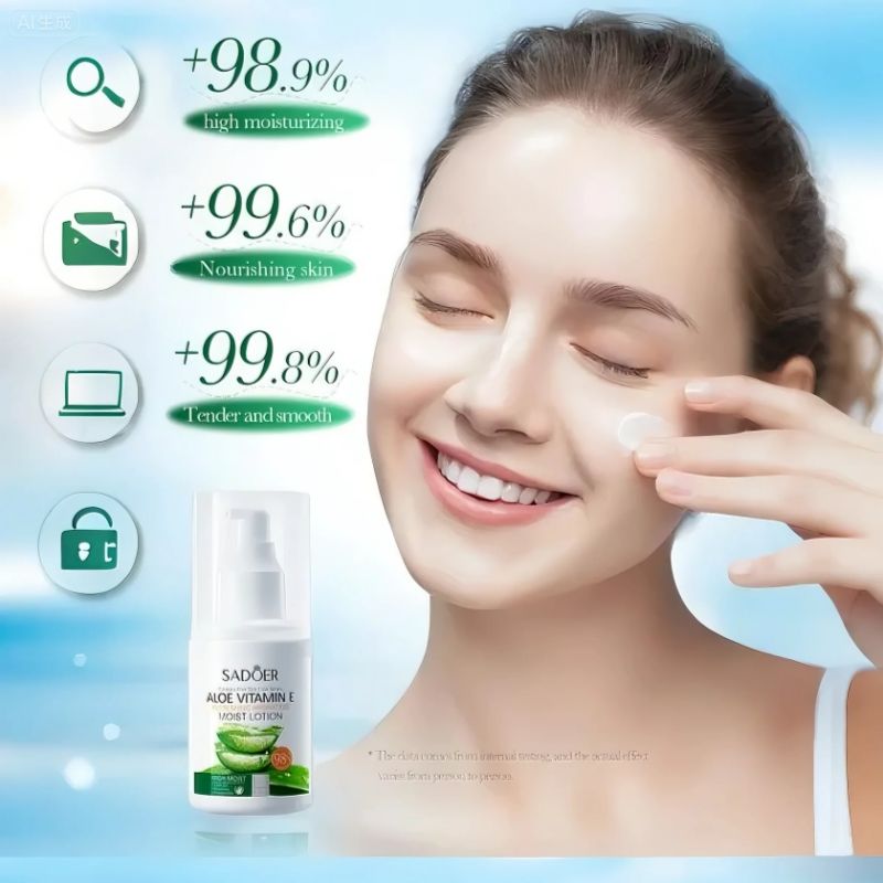 SADOER Skin Care Set Aloe vitamin E Moisturizing lotion Nourishing Body Lotion Dry Dark Skin Moisturizing Cream Shea Butter & Vitamin E for African Skin 24H Hydration Fades Dark Spots Stretch Marks