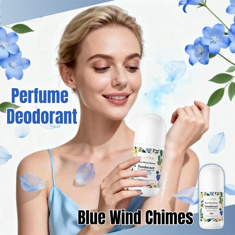 floral ladies perfume - women perfume deodorant antiperspirant roll-on | fresh cool 48h long lasting flower fragrance | romantic rose scent | deodorizing refresh fragrant charm confidence elegant