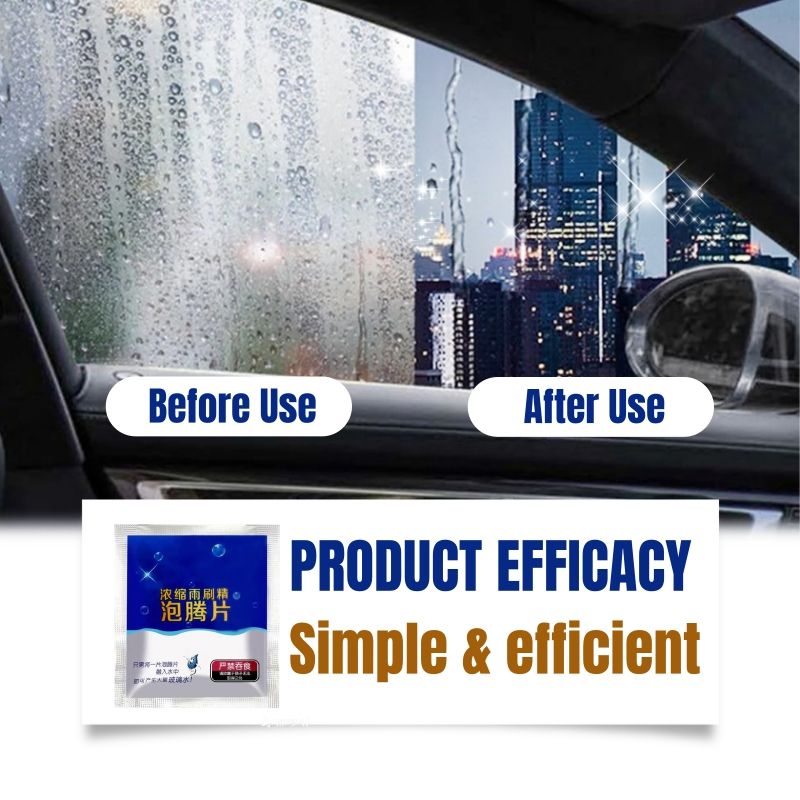 20pcs Car Windshield Clean Washer Tablet Concentrated Car Cleaner Tablet Automotive Glass Cleaning Foam Sheet Solid Glass Water Cleaning Effervescent Tablet Washer Fluid Tablet Melts Quickly in Water