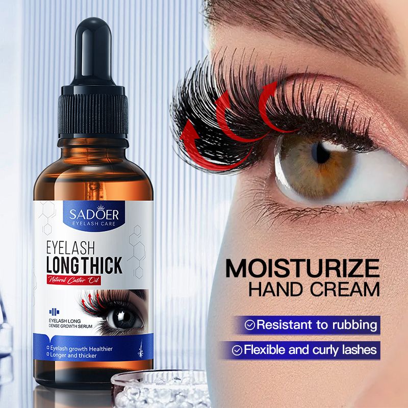 SADOER Natural Longer Eyelash Serum Longer Thicker Eyelashes Fuller Eyelashes Eyelash Serum Lash Growth Serum Eyelash Growth Oil Lash Enhancer Lash Growth Treatment Volumizing Lash Serum 30ml