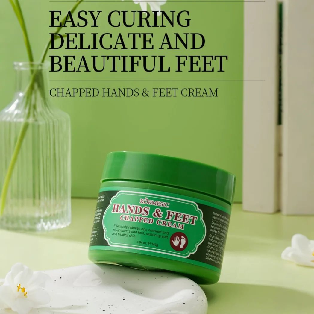 KORMESIC Hands & Feet Chapped Cream Repair Cracked Heels Dry Cracked Feet Rescue Foot Cracks Split Heels Hard Skin & Cracks Heel Fissures Plantar Rhagades Painless Deep Skin Fissures Moisturizer 140g