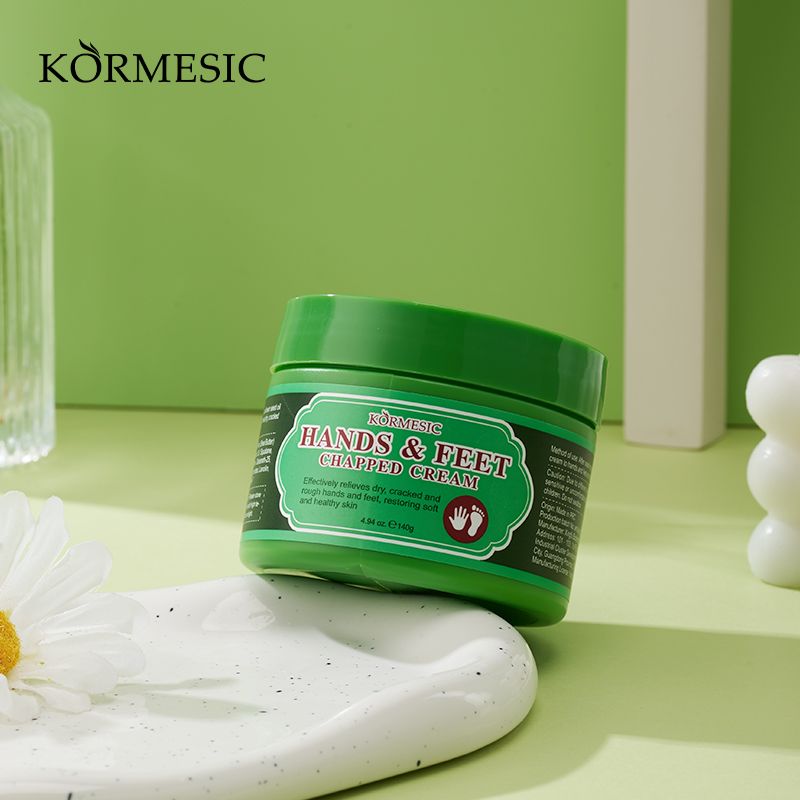 KORMESIC Hands & Feet Chapped Cream Repair Cracked Heels Dry Cracked Feet Rescue Foot Cracks Split Heels Hard Skin & Cracks Heel Fissures Plantar Rhagades Painless Deep Skin Fissures Moisturizer 140g