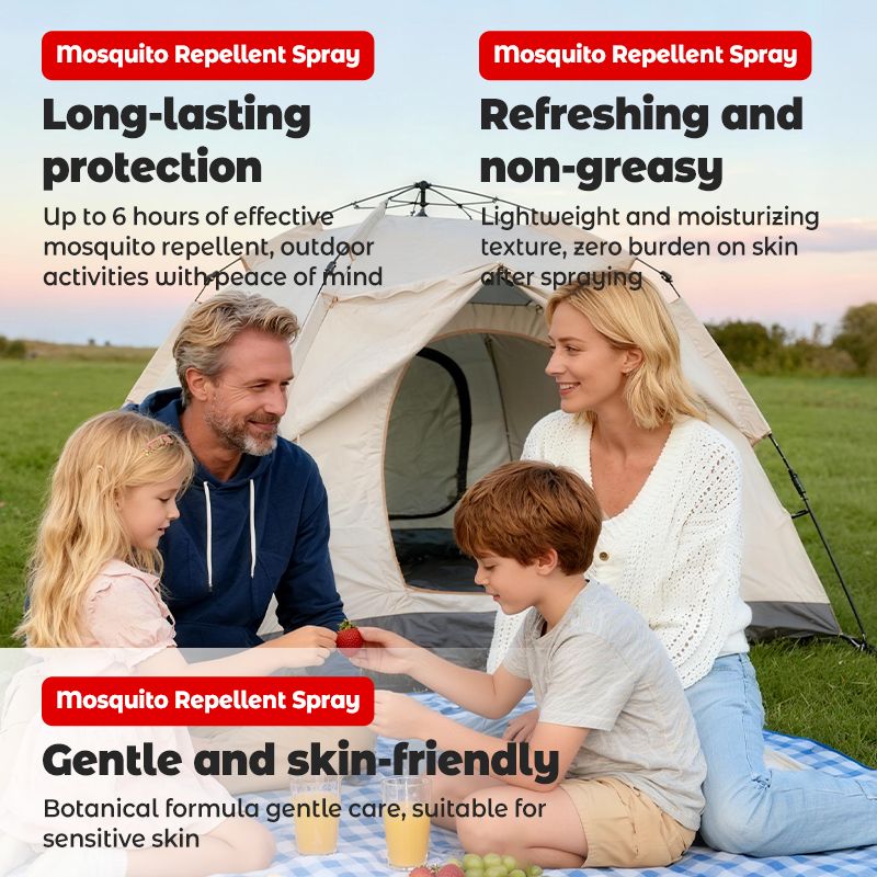 KORMESIC Mosquito Repellent Spray - Long-Lasting Protection Stops Itching & Skin Cooling - Gentle Formula Non-Greasy Pleasant Fragrance - Family Friendly for All Ages - Effective Mosquito Protection