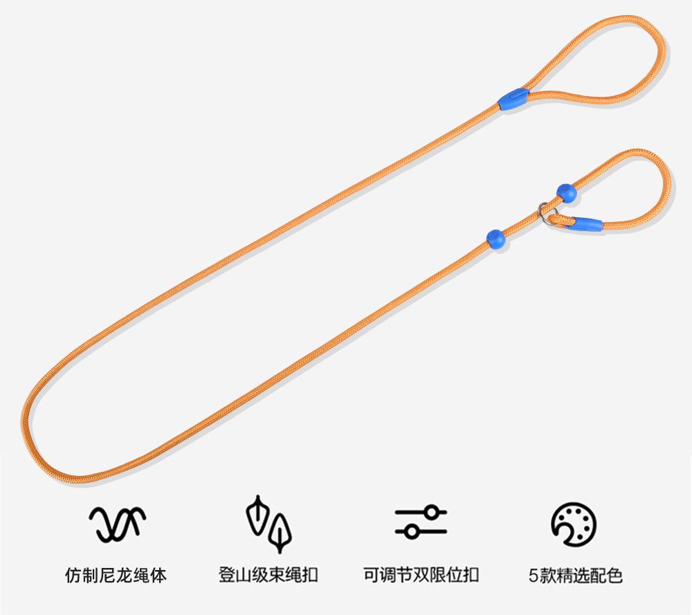 Competition-level p-leash, dog leash, small puppy, explosion-proof rush walking dog leash, medium and large dog training, dog leash, small dog p-chain