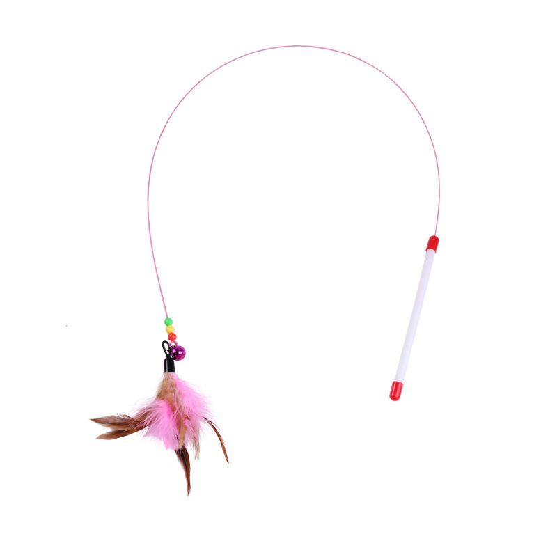 Cat toy fishing rod, long pole, interactive cat toy, feather bell, steel wire cat toy, spot wholesale