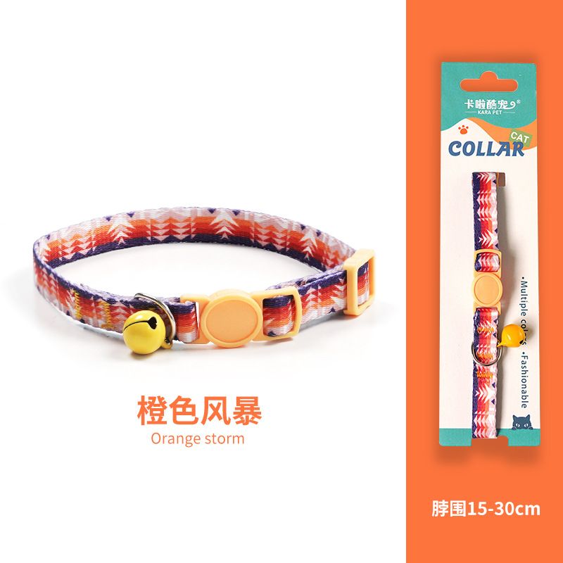 Cat collar, cat weaving necklace, collar bell, anti suffocation, comfortable and safe buckle, wholesale of pet decoration products