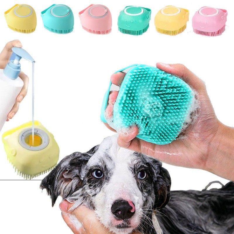 Pet bath brushes, dog massage brushes, pet massage gloves, cat grooming brushes, pet supplies, bath tools