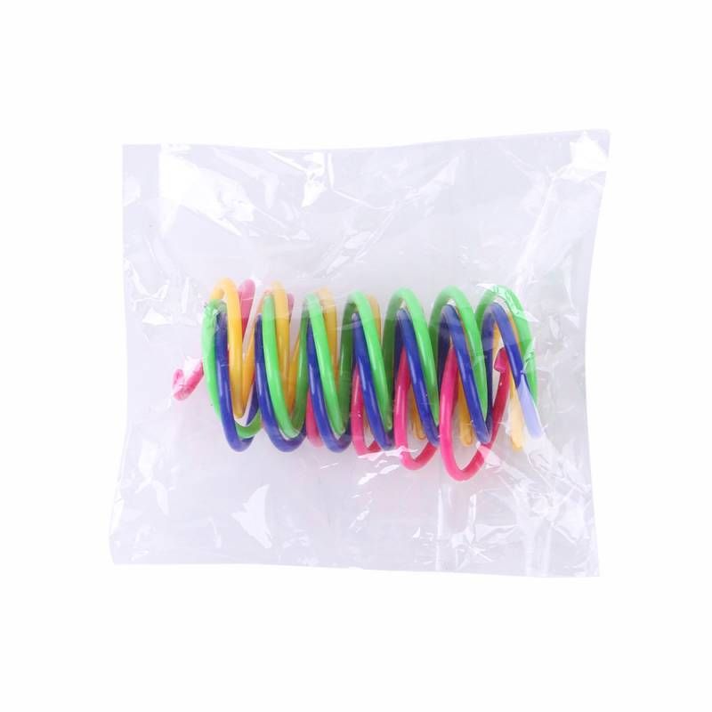 4PCS New Pet Cat Self Hi Toys Plastic Color Spring Jumping Teasing Cat Toys Cat Supplies