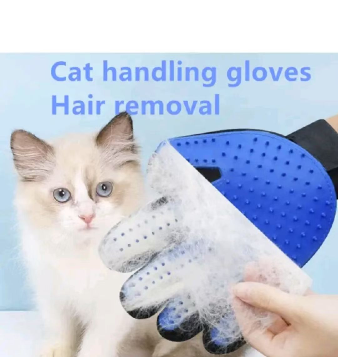 Cat gloves Rubber pet cleaning brush Pet grooming gloves cat and dog bath supplies