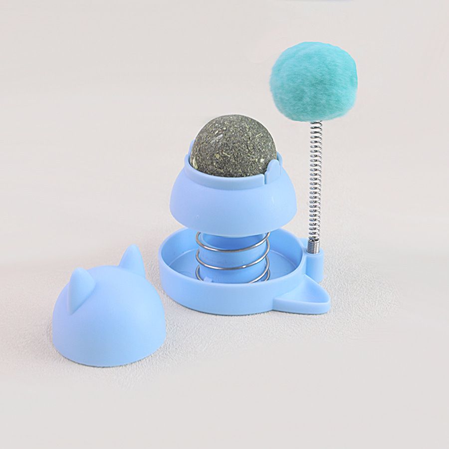 New cat toy spring licking ball mint ball self hi deboredom artifact cat toy multi-functional pet toy