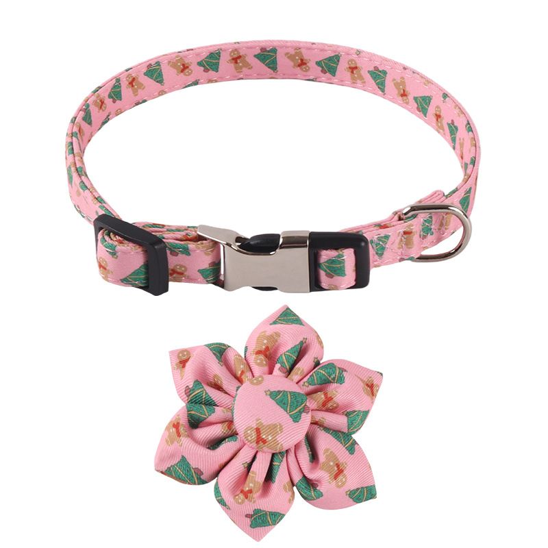 New Pet Products Design Christmas Collection Bow Sunflower Festive Dog Collar