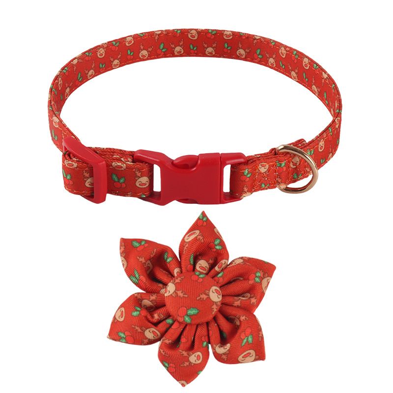 New Pet Products Design Christmas Collection Bow Sunflower Festive Dog Collar