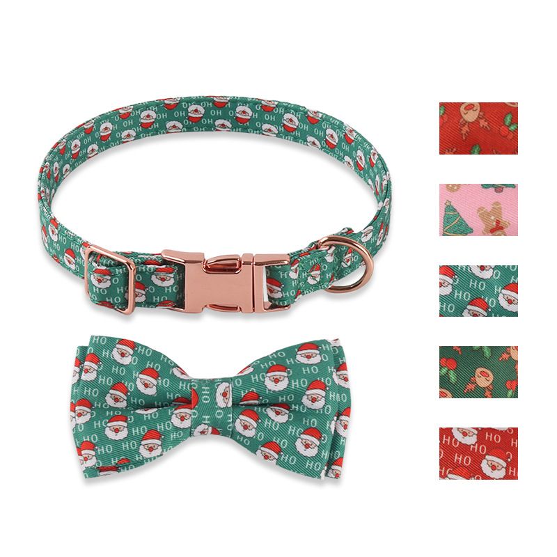 New Pet Products Design Christmas Collection Bow Sunflower Festive Dog Collar