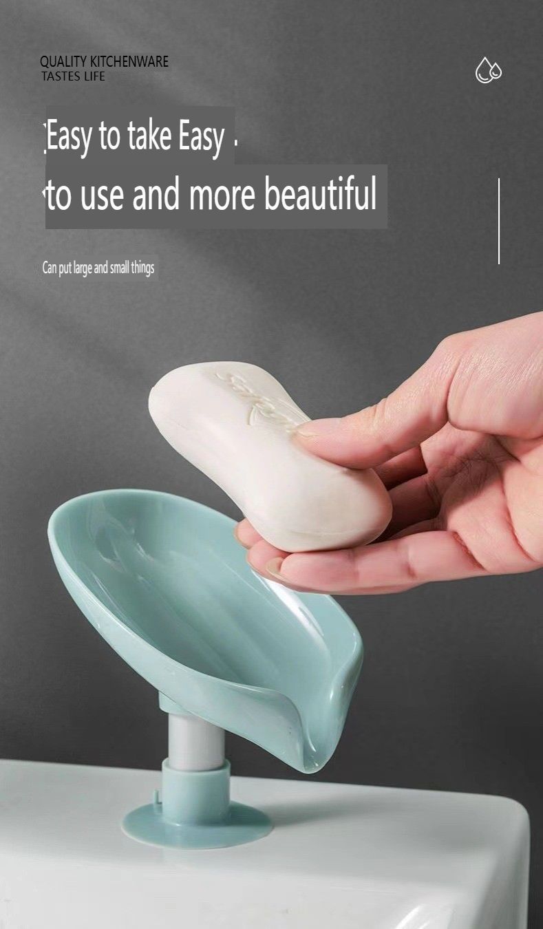 Lotus leaf soap box, household drainage, no water accumulation, creative soap box, toilet washstand, soap box, shelf, drainage Soap Dishes