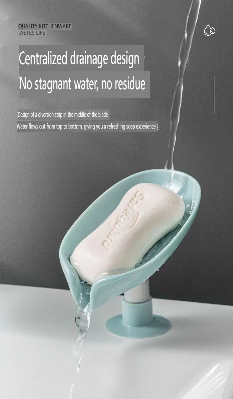 Lotus leaf soap box, household drainage, no water accumulation, creative soap box, toilet washstand, soap box, shelf, drainage Soap Dishes