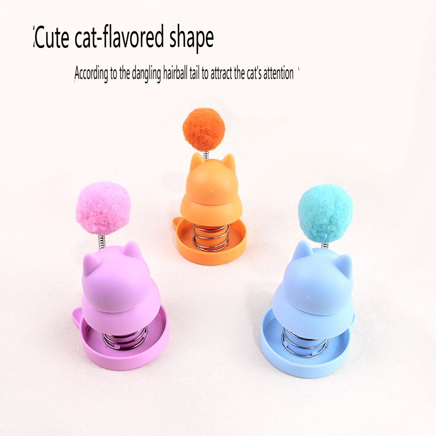 New cat toy spring licking ball mint ball self hi deboredom artifact cat toy multi-functional pet toy