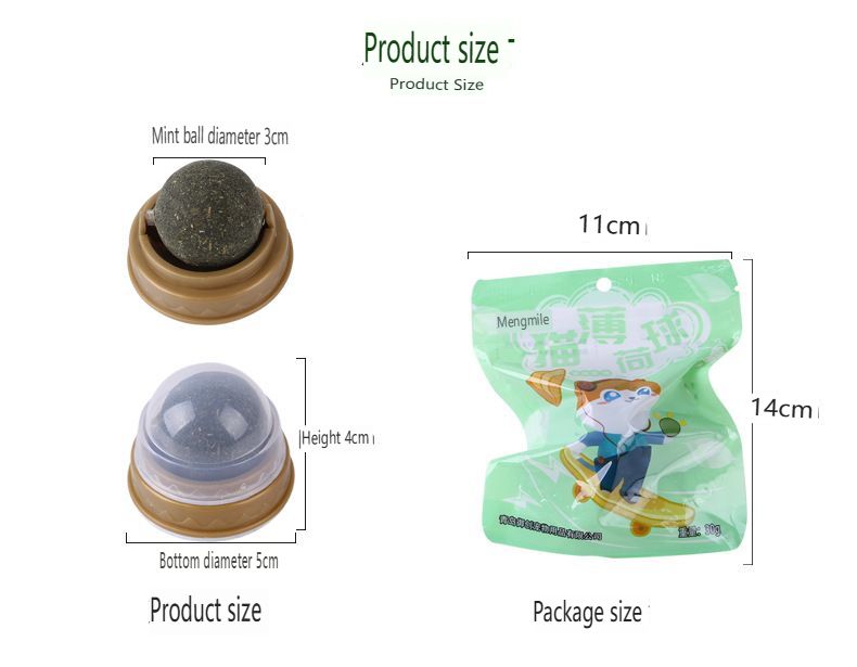 Catnip Spin BallsCat Teeth Grinding Teeth Mi Mint Ball Cat Toy Teasing Cat Ball Licking Fun