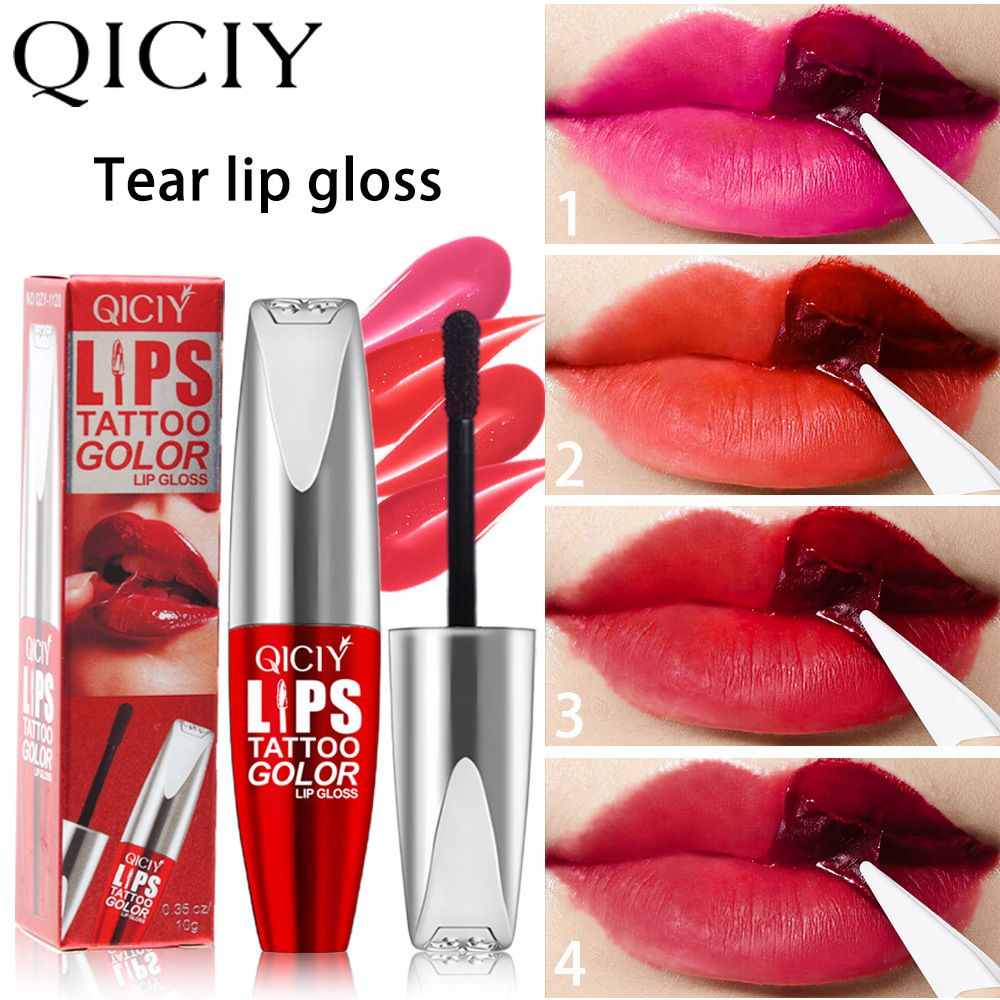 Peel-Off Lip Tint for African Women, High Pigment Long Lasting Non-Sticky Cup Moisturizing Lip Stain for Dark Skin