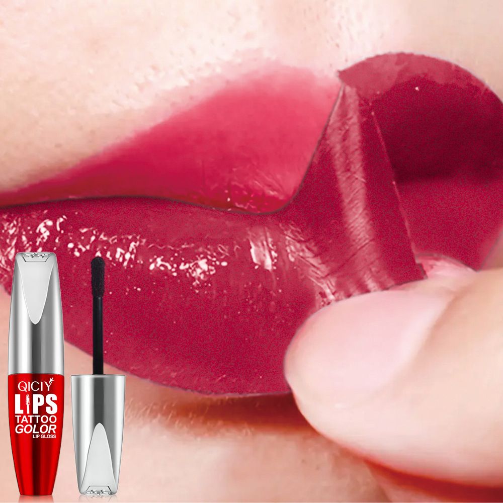 Peel-Off Lip Tint for African Women, High Pigment Long Lasting Non-Sticky Cup Moisturizing Lip Stain for Dark Skin