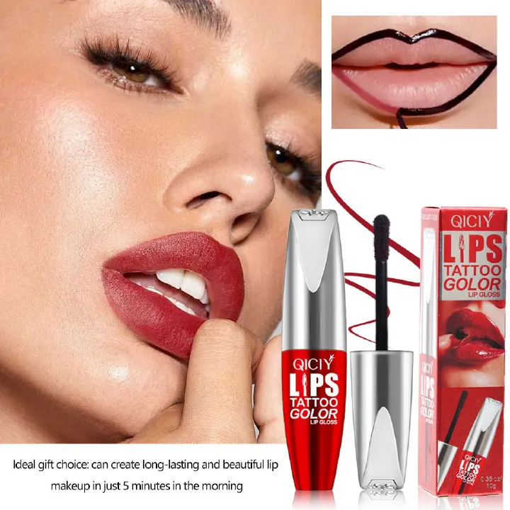 Peel-Off Lip Tint for African Women, High Pigment Long Lasting Non-Sticky Cup Moisturizing Lip Stain for Dark Skin