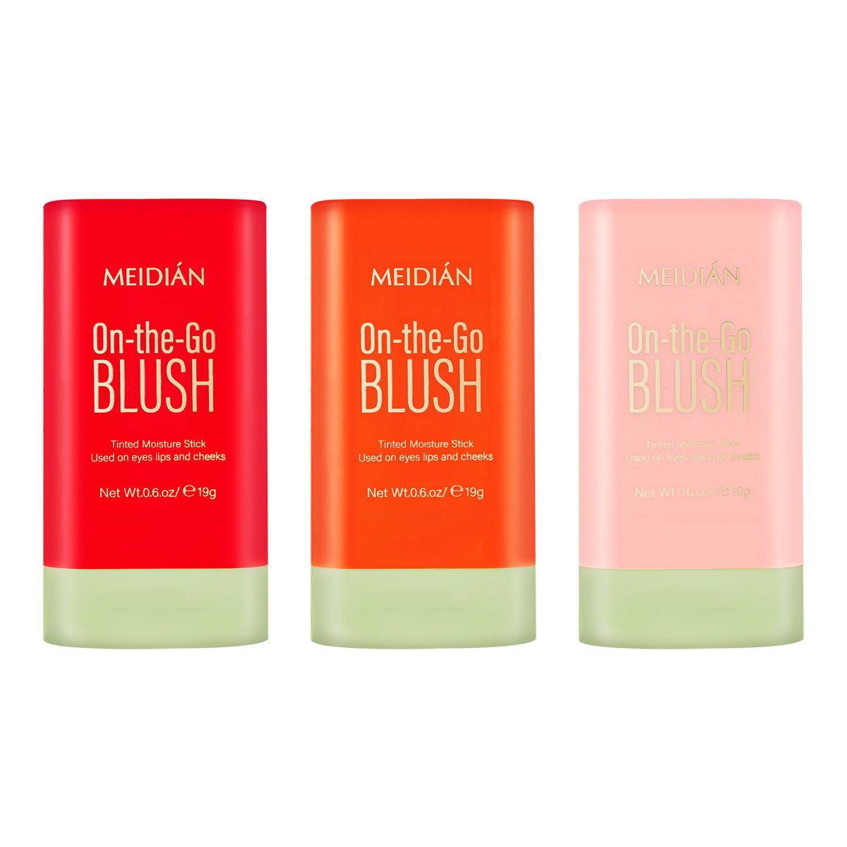 Multi Use Cream Blush Stick High Pigment Long Lasting Waterproof Contour Brightening Tint Stick For Eyes Lips Cheeks All Skin Types Dark Skin 19g view 5