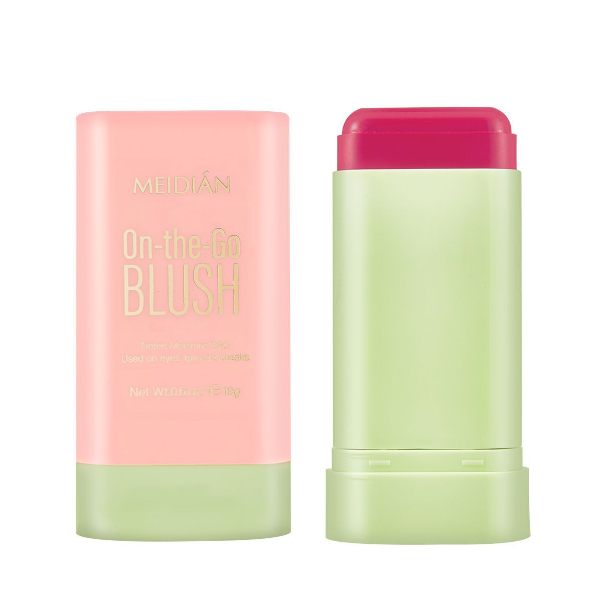 Multi Use Cream Blush Stick High Pigment Long Lasting Waterproof Contour Brightening Tint Stick For Eyes Lips Cheeks All Skin Types Dark Skin 19g view 7