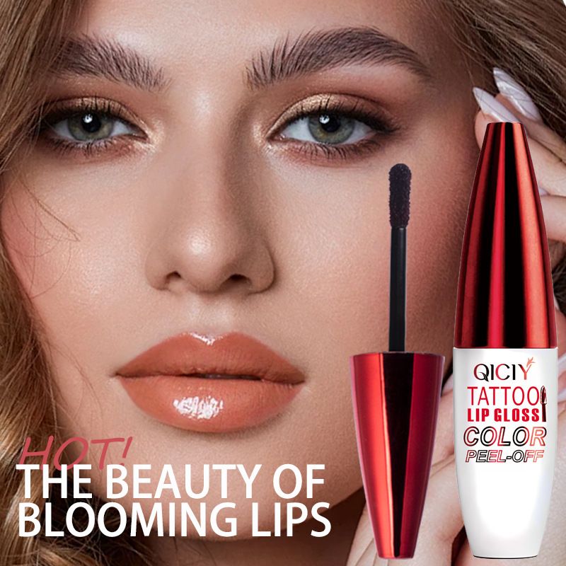 4 Colors Peel Off Tattoo Lip Gloss Long Lasting Waterproof Non Transfer Non Stick Cup Moisturizing Lip Tint Makeup 10g view 3