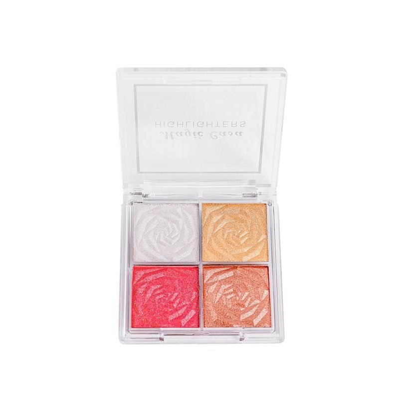 Colorful makeup, transparent, four color, high gloss, facial repair, four color eye shadow, powder blusher sparkle  Highlighters
High gloss powder