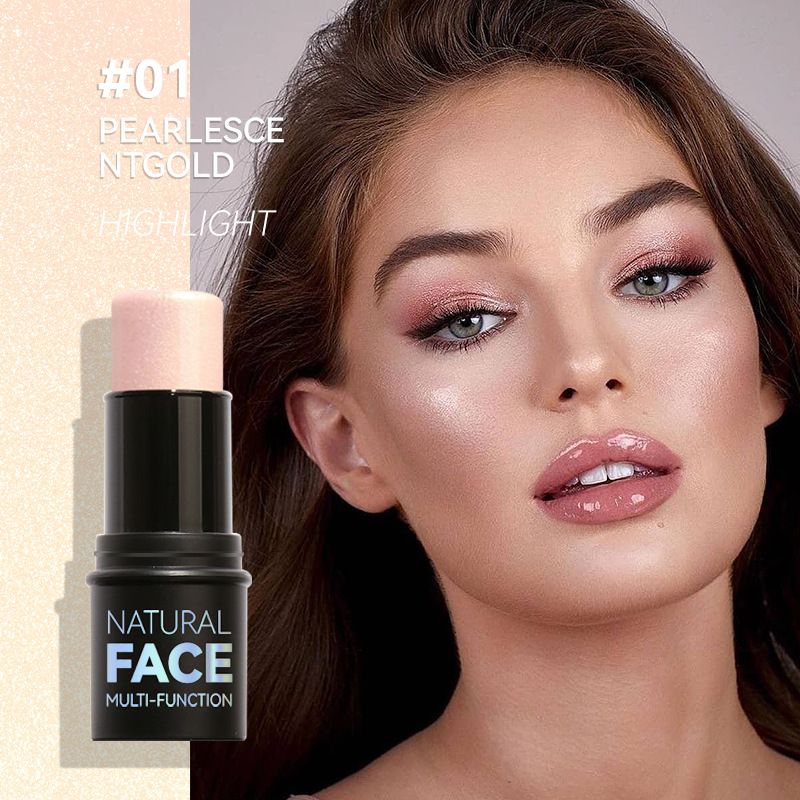 The highlighter stick crosses the border, and is exclusively for contouring, shadowing, brushing, three-dimensional brightening, lying silkworm face, blush, balm, multi-functional makeup