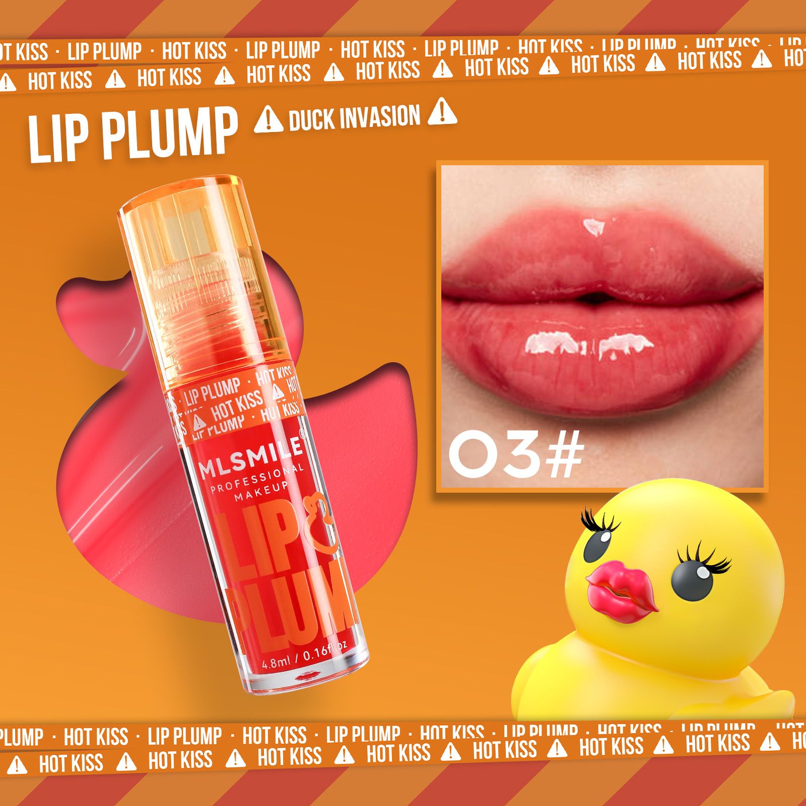 6 Color Duck Invasion Lip Plumping Oil Mirror Pearl Gloss Moisturizing Transparent Liquid Lipstick Lip Oil 4.8ml view 6