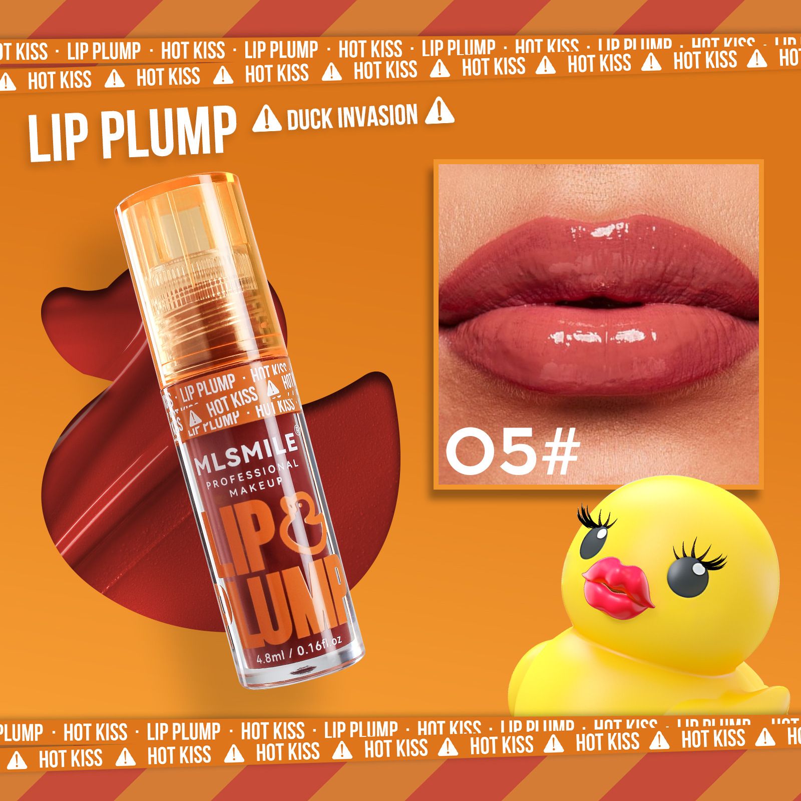 6 Color Duck Invasion Lip Plumping Oil Mirror Pearl Gloss Moisturizing Transparent Liquid Lipstick Lip Oil 4.8ml view 8