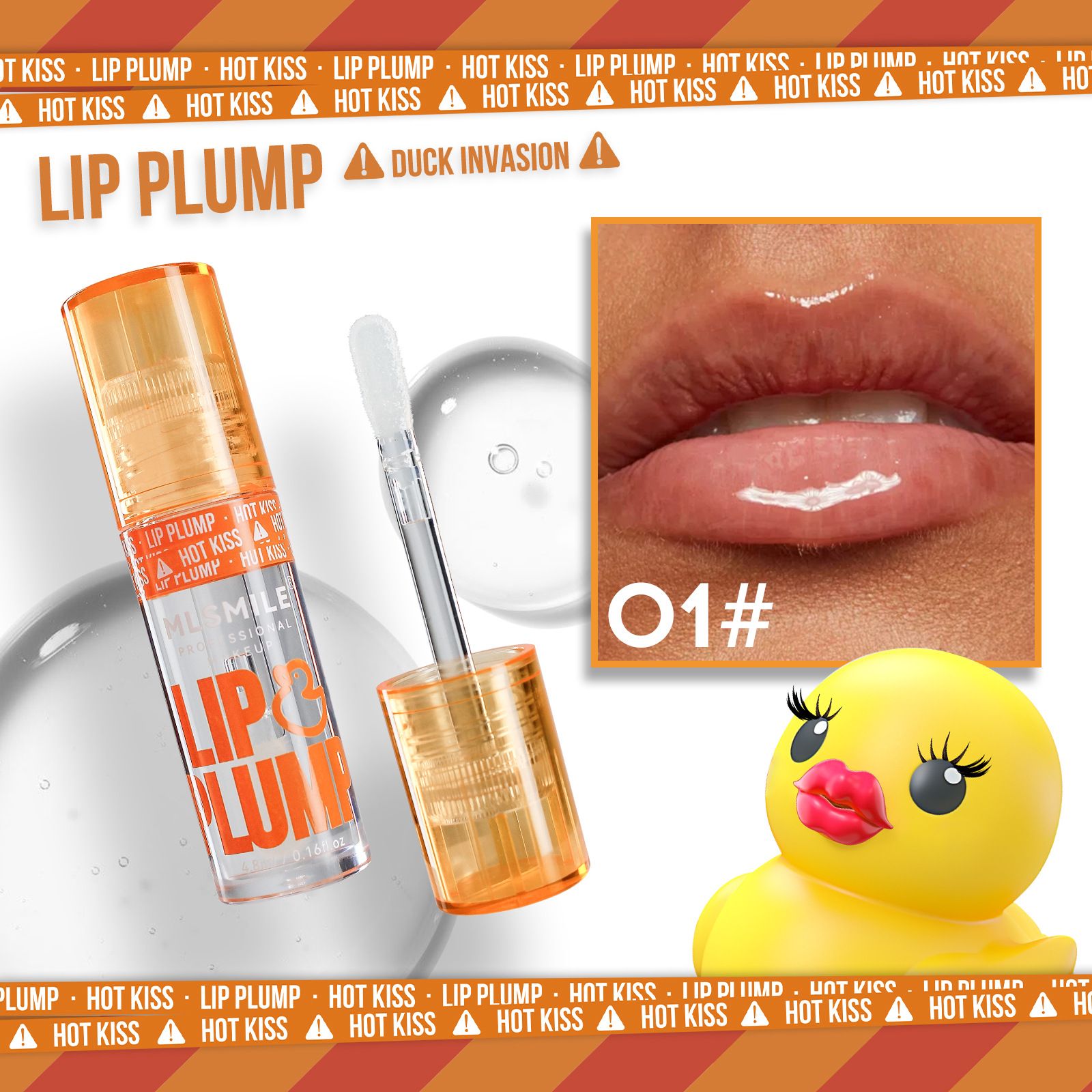 6 Color Duck Invasion Lip Plumping Oil Mirror Pearl Gloss Moisturizing Transparent Liquid Lipstick Lip Oil 4.8ml view 4