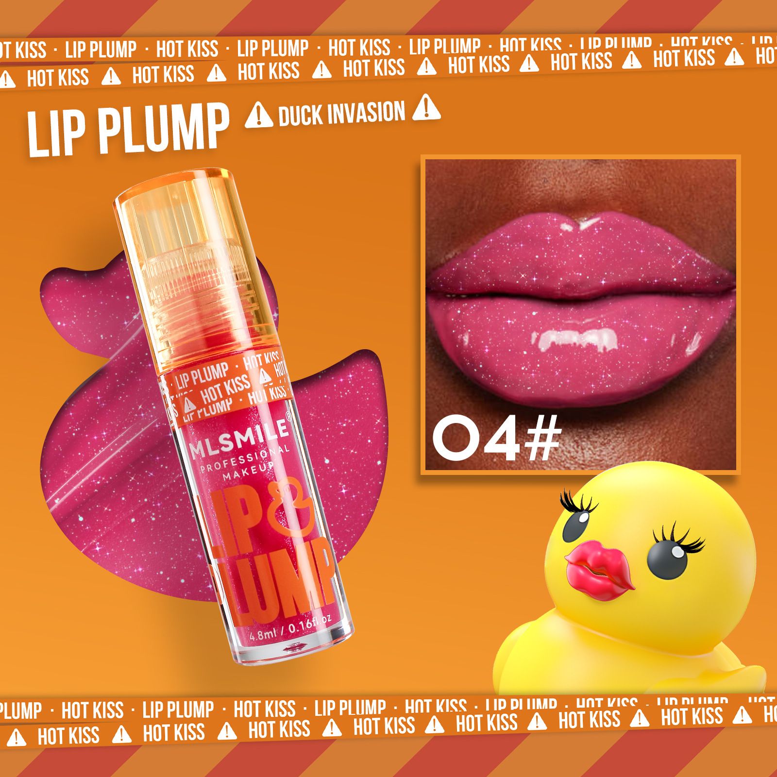 6 Color Duck Invasion Lip Plumping Oil Mirror Pearl Gloss Moisturizing Transparent Liquid Lipstick Lip Oil 4.8ml view 7