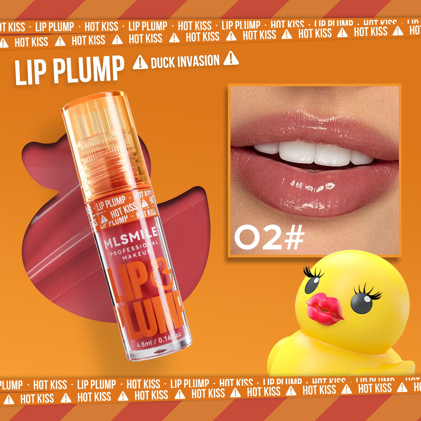 6 Color Duck Invasion Lip Plumping Oil Mirror Pearl Gloss Moisturizing Transparent Liquid Lipstick Lip Oil 4.8ml view 5