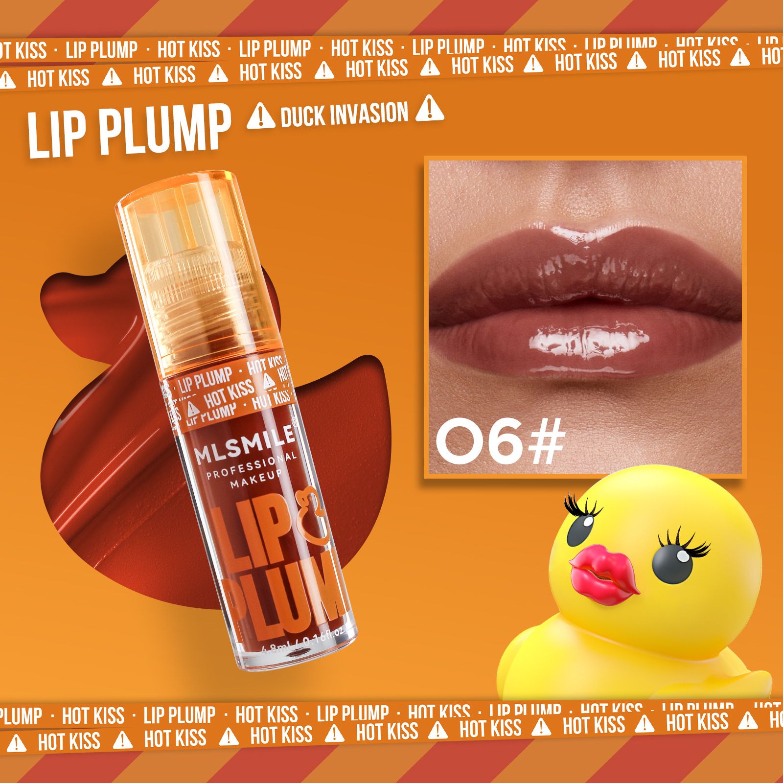 6 Color Duck Invasion Lip Plumping Oil Mirror Pearl Gloss Moisturizing Transparent Liquid Lipstick Lip Oil 4.8ml view 9